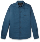 BALENCIAGA - Padded Checked Cotton-Flannel Shirt - Blue