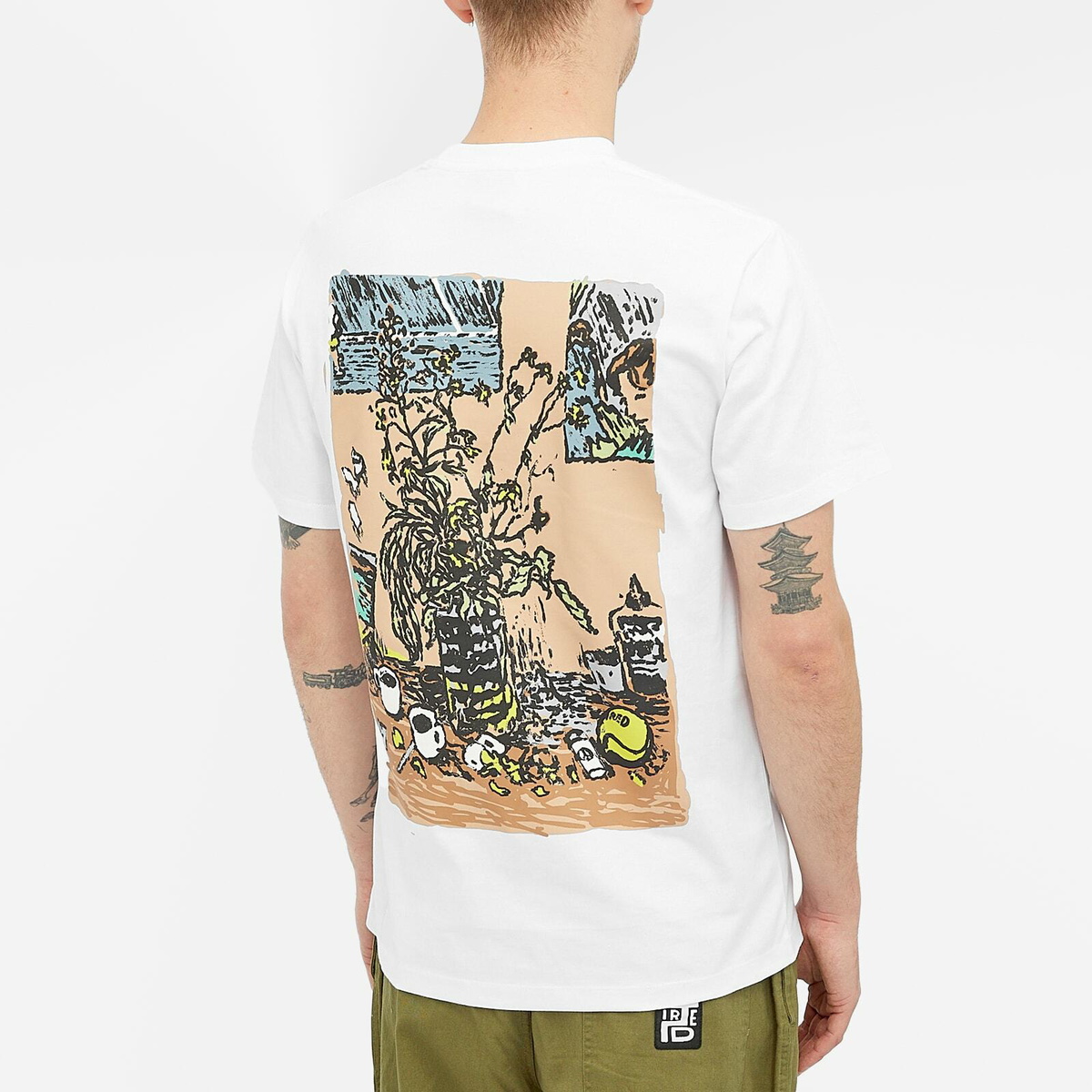 Tired Skateboards Men's Cat Nap T-Shirt in White