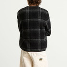 Universal Works Men's MOH Check Fleece Cardigan in Grey