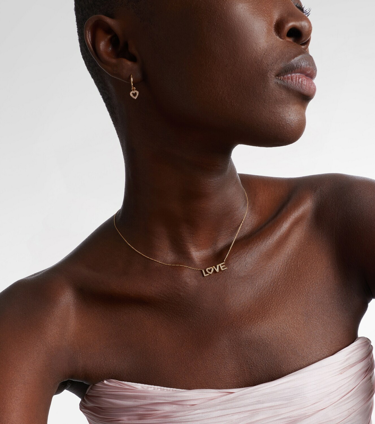 Sophie Bille Brahe Love 18kt gold necklace with diamonds