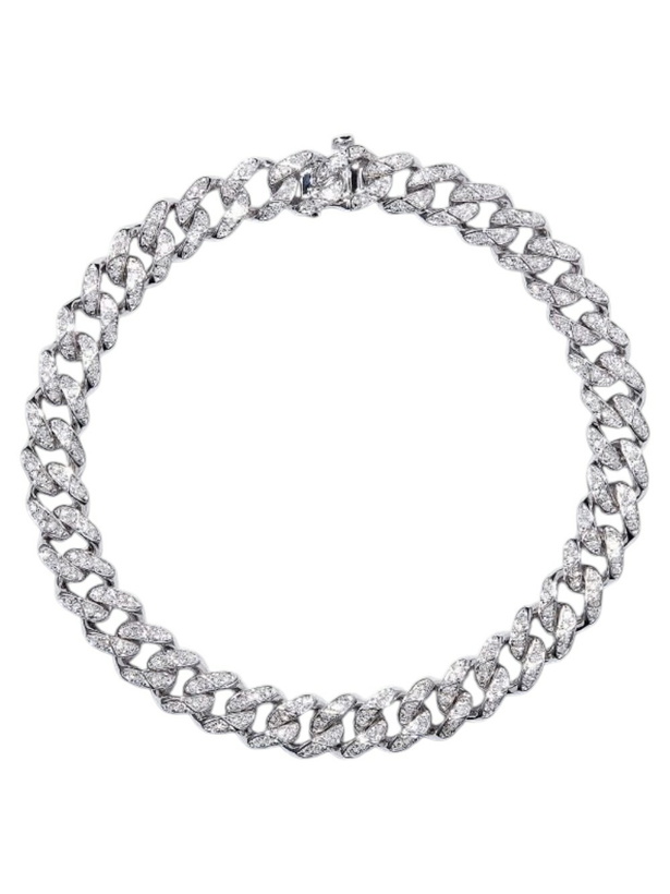 Photo: SHAY 18K White Gold Medium Flat Link Diamond Bracelet