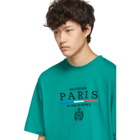 Balenciaga Green Paris Flag Regular Fit T-Shirt