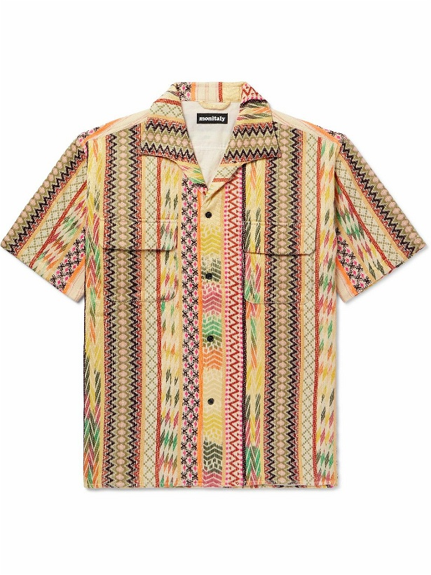 Photo: Monitaly - 50's Milano Embroidered Cotton-Blend Jacquard Shirt - Multi