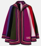 Pucci Colorblocked wool cape