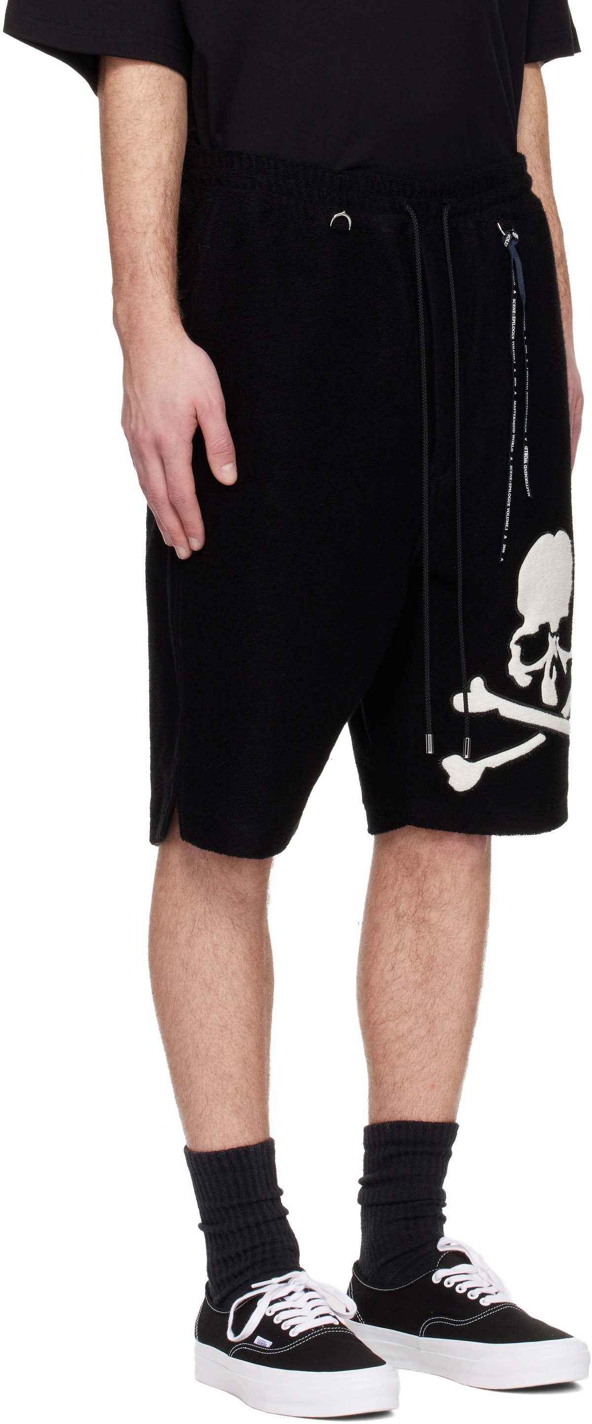 MASTERMIND WORLD Black MW Terry Shorts