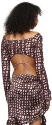 Helenamanzano Brown Cuerda T-Shirt