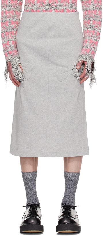 Photo: Ashley Williams Gray 3D Bow Midi Skirt