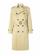 TOM FORD - Double-Breasted Cotton and Silk-Blend Trench Coat - Neutrals
