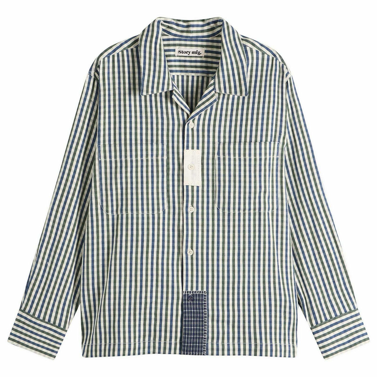 Story mfg. Check PA Shirt - Presented by END. in Blue