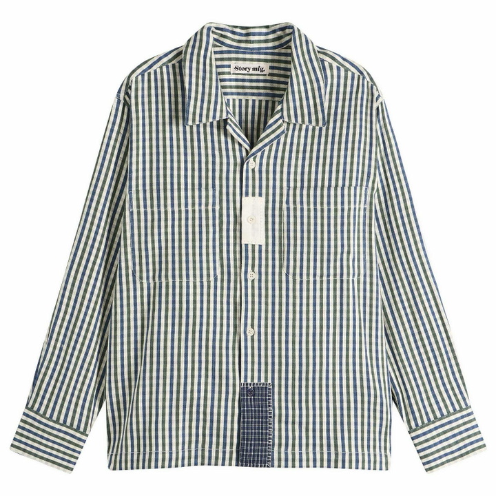 Photo: Story mfg. Check PA Shirt - Presented by END. in Blue
