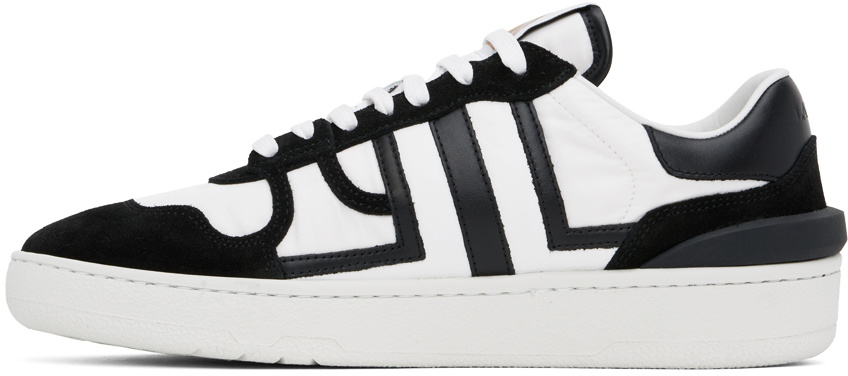 Lanvin White & Black Clay Mesh Sneakers Lanvin