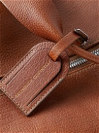 Brunello Cucinelli - Logo-Print Full-Grain Leather Duffle Bag