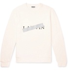 Lanvin - Reflective-Trimmed Fleece-Back Cotton-Jersey Sweatshirt - White