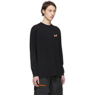 Marcelo Burlon County of Milan Black Fireball Long Sleeve T-Shirt