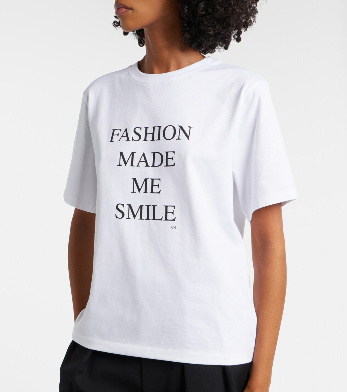 Victoria Beckham Printed cotton jersey T-shirt