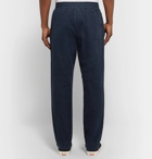 YMC - Navy Cotton and Linen-Blend Drawstring Trousers - Navy