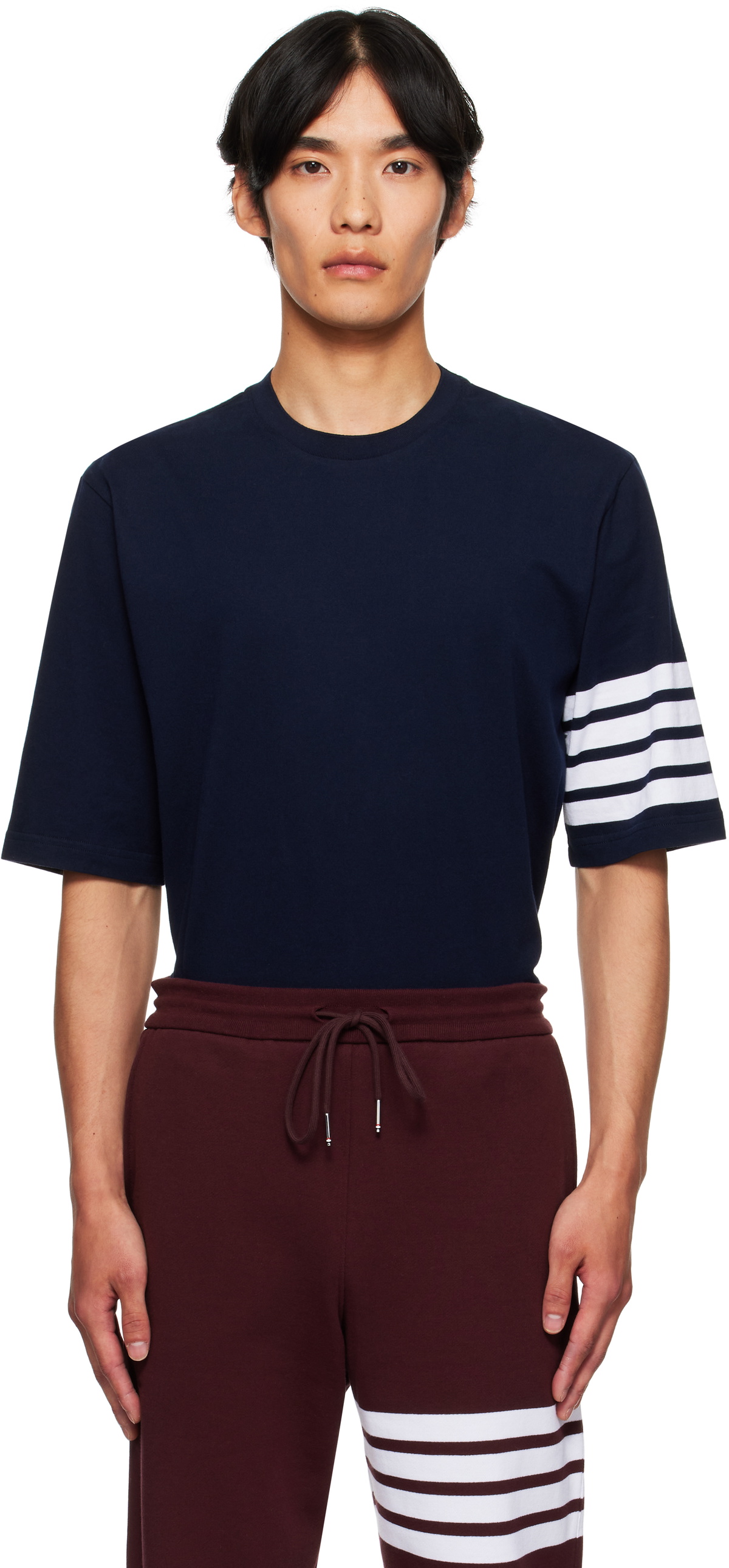 THOM BROWNE Rugby Fit Short Sleeve Cotton T-shirt Thom Browne