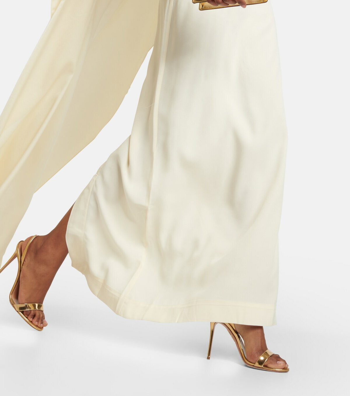 Taller Marmo Leggera cape-detail crêpe gown