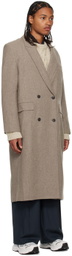 LOW CLASSIC Beige Double Long Coat