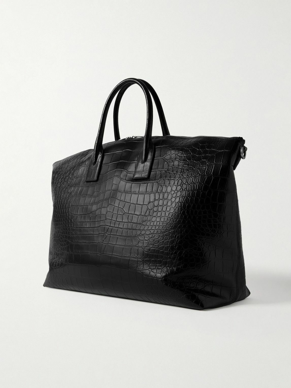 SAINT LAURENT - Giant Croc-Effect Leather Weekend Bag Saint Laurent