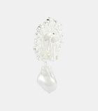 Magda Butrym Crystal-embellished faux pearl clip-on earrings