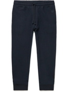 Kingsman - Slim-Fit Logo-Embroidered Brushed Cashmere Sweatpants - Blue