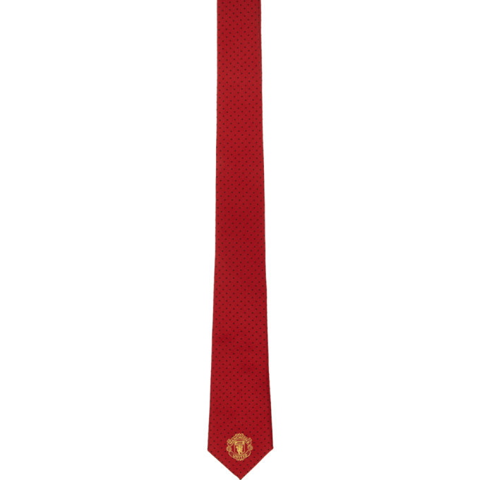 Photo: Paul Smith Red and Black Manchester United Edition Polka Dot Tie