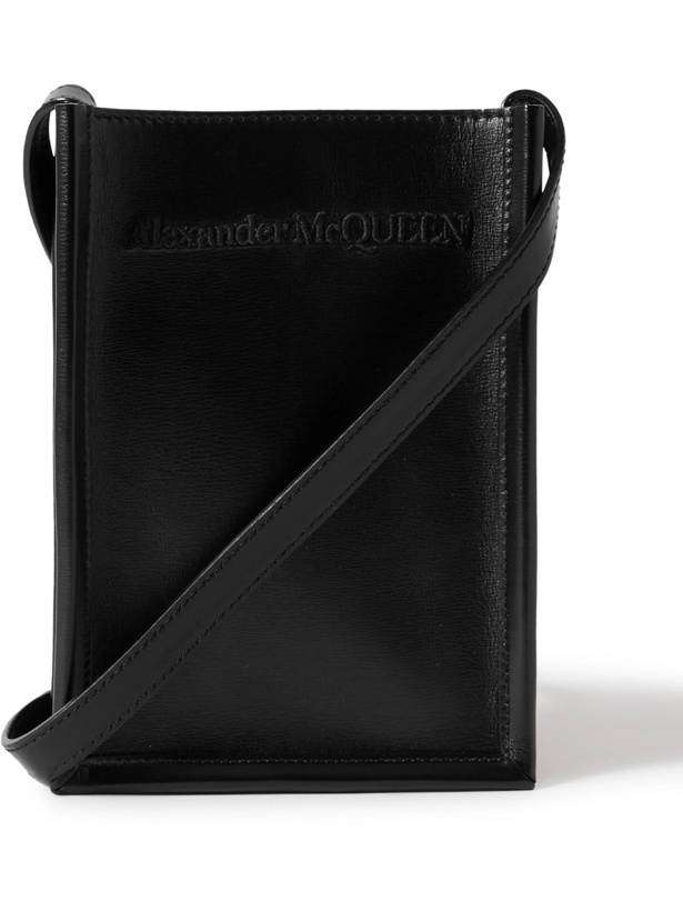 Photo: Alexander McQueen - Logo-Embroidered Leather Messenger Bag