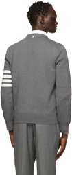 Thom Browne Grey Milano 4-Bar Sweater