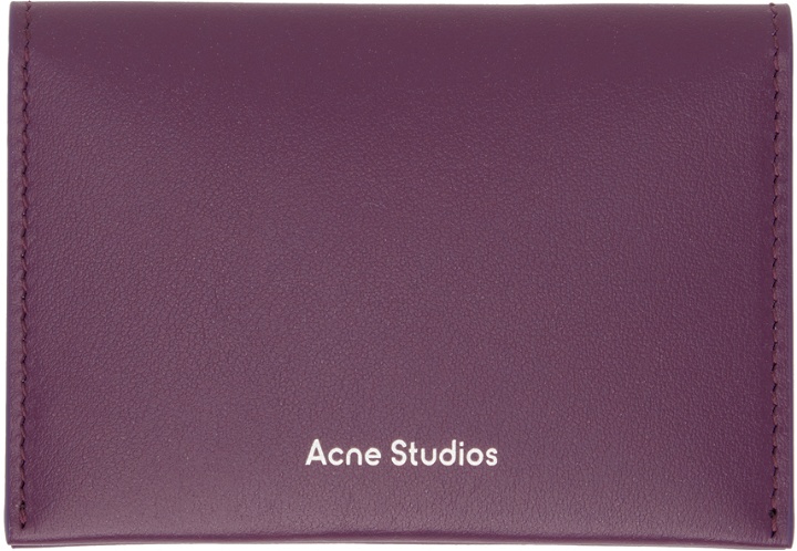Photo: Acne Studios Purple Card Holder Wallet