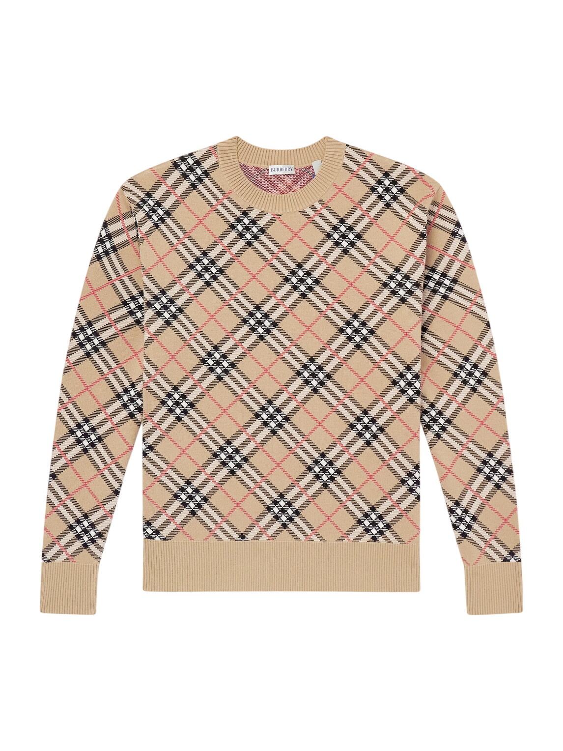 Burberry - Checked Merino Wool Sweater - Neutrals Burberry