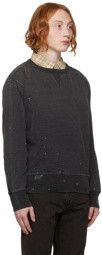 RRL Black Distressed Sweater