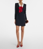 Valentino Crepe Couture tie-neck minidress