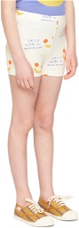 TINYCOTTONS Kids Off-White 'Smile' Shorts