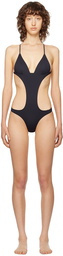 Frankies Bikinis Black Cruise One-Piece Swimsuit