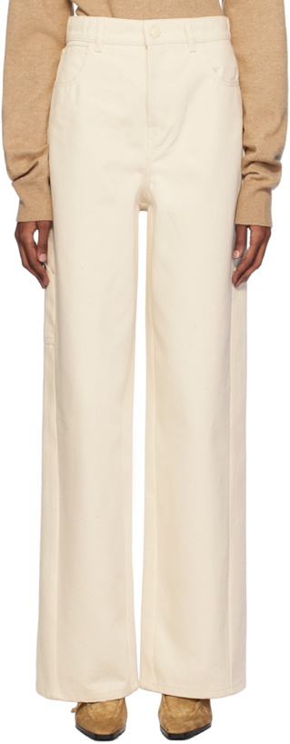 Photo: Max Mara Off-White Segnale Denim Trousers