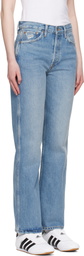Re/Done Blue High Rise Loose Jeans
