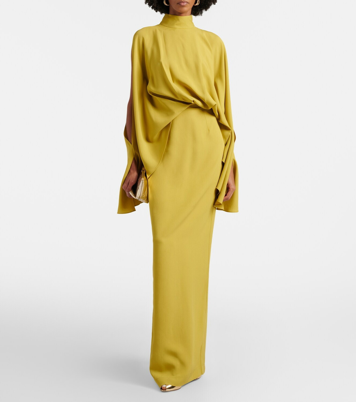 Taller Marmo Bacall draped satin gown