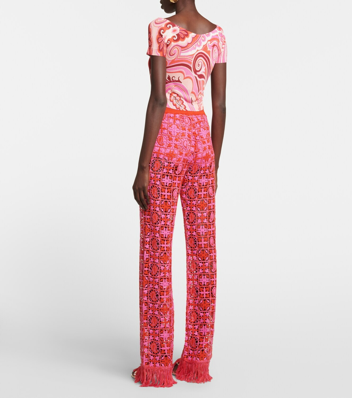 Etro - Printed boat-neck T-shirt