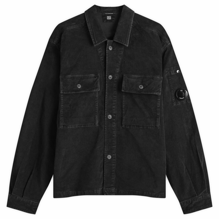 Photo: C.P. Company Men's Corduroy Utility Overshirt in Black