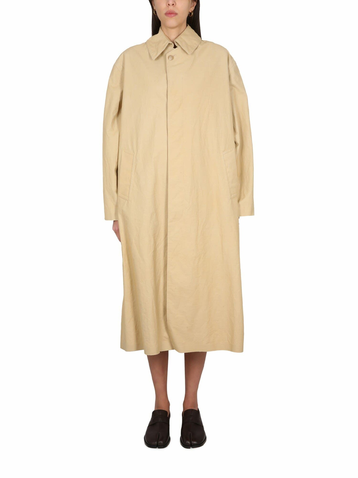 Maison Margiela Beige Punched Holes Trench Coat Maison Margiela