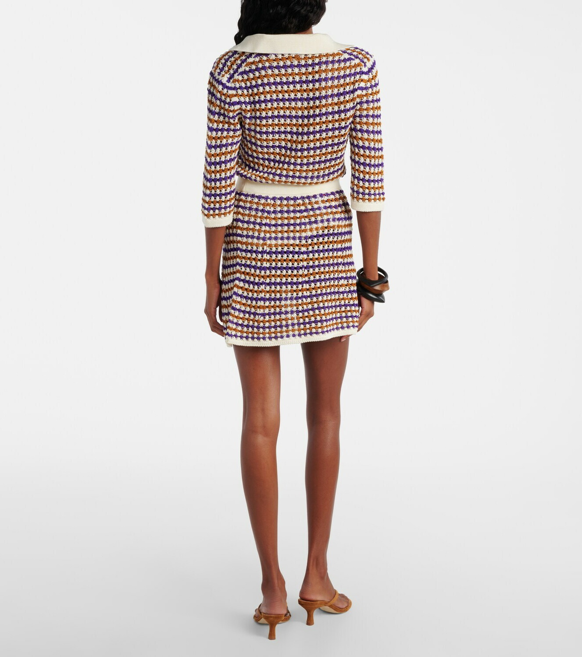 Eres Design open-knit cotton-blend miniskirt