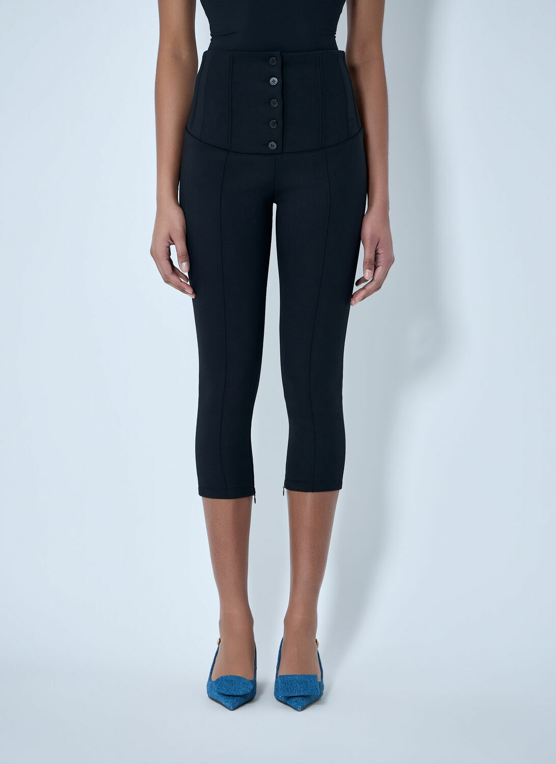 Jacquemus High-Waisted Buttoned Cycling Pants