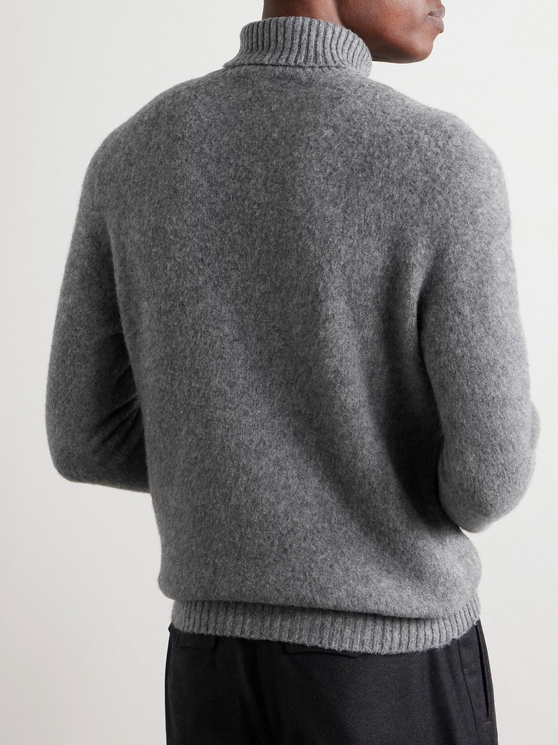 Boglioli - Brushed Wool and Cashmere-Blend Rollneck Sweater - Gray