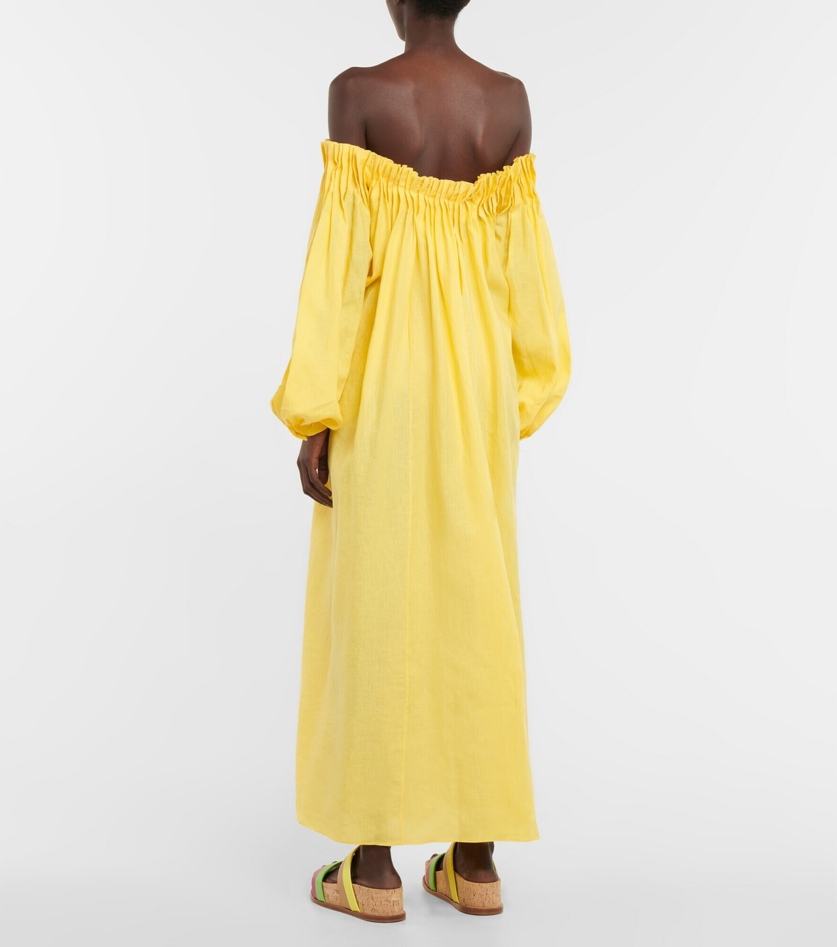 Gabriela Hearst - Martha off-shoulder linen maxi dress Gabriela Hearst