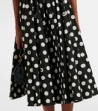 Dolce&Gabbana Polka-dot cotton poplin corset dress