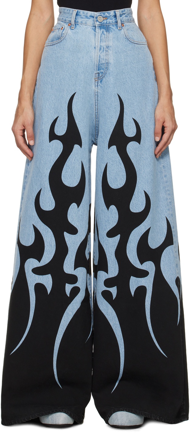 Photo: VETEMENTS Blue Flame Jeans