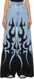 VETEMENTS Blue Flame Jeans