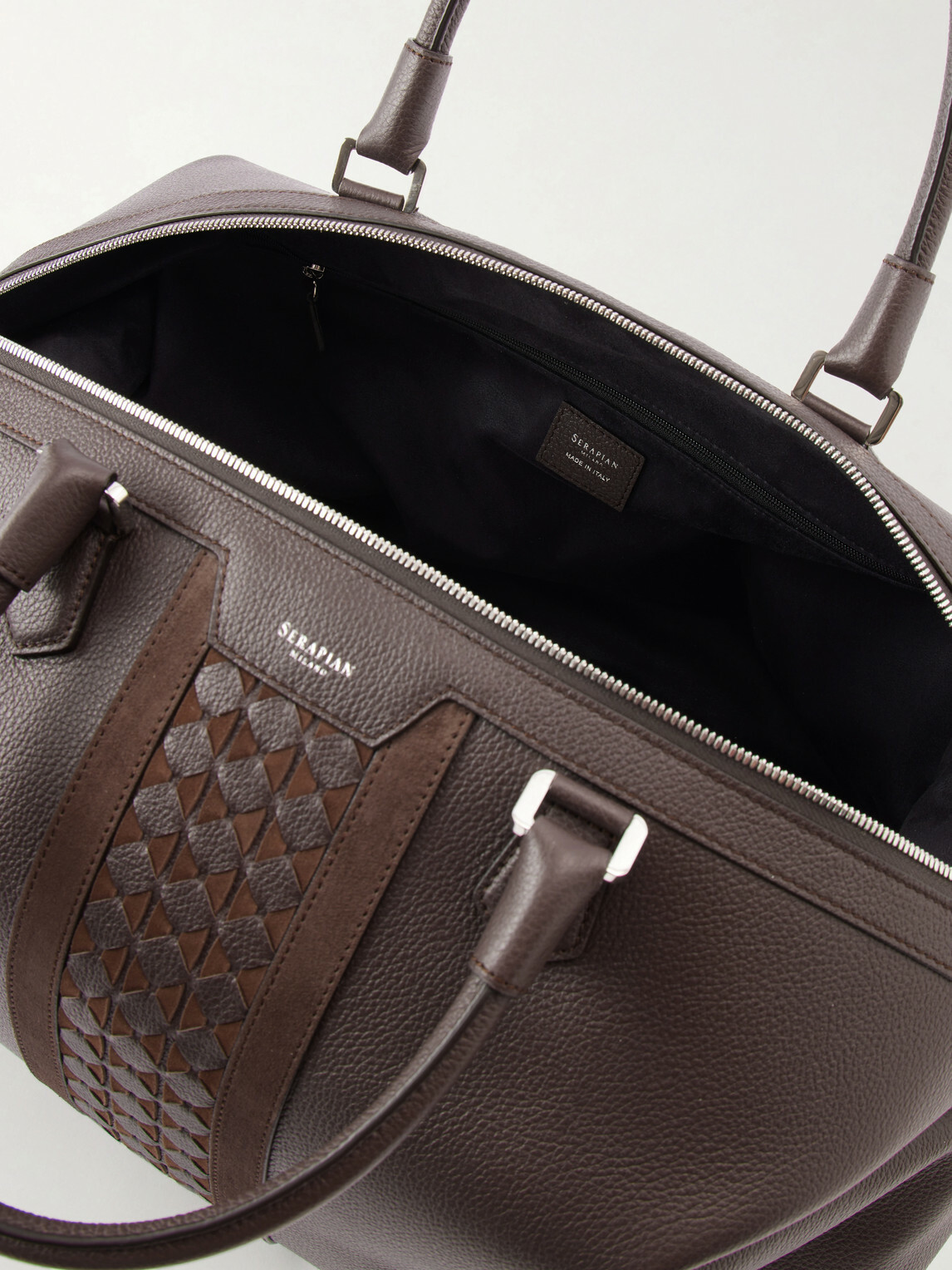 Serapian - Mosaico-detailed Leather Weekend Bag