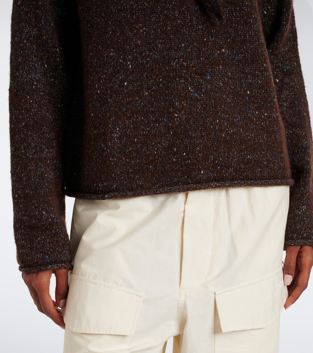 Velvet Kana scarf-detail wool-blend sweater